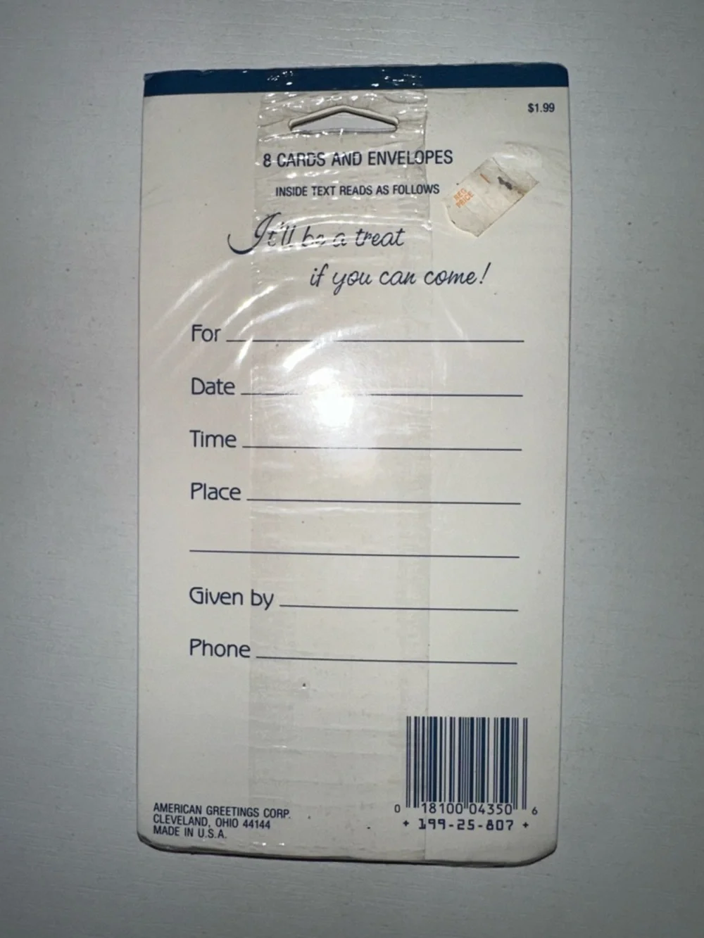 Vtg Party Invitations